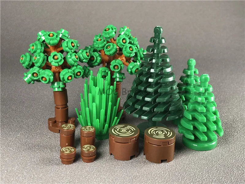 5 компл./лот кубики MOC Сделай Сам миниатюрное растение лесное дерево пихта