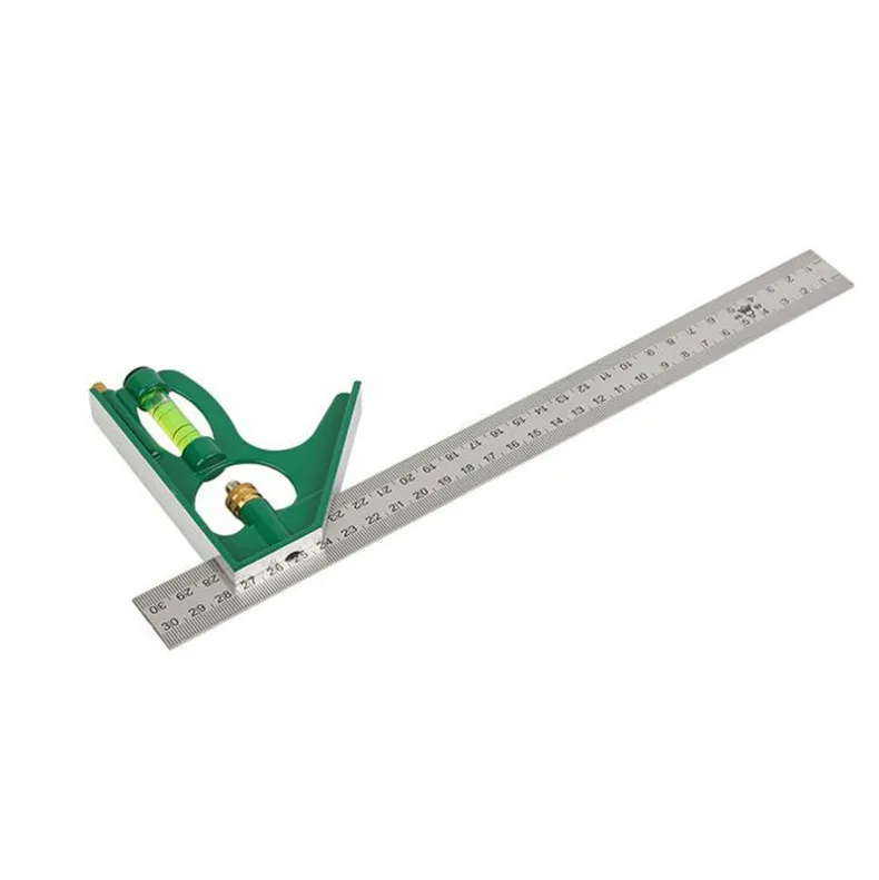 

Measuring tool combination angle ruler 300MM stainless steel 180 degree function woodworking angle ruler with level