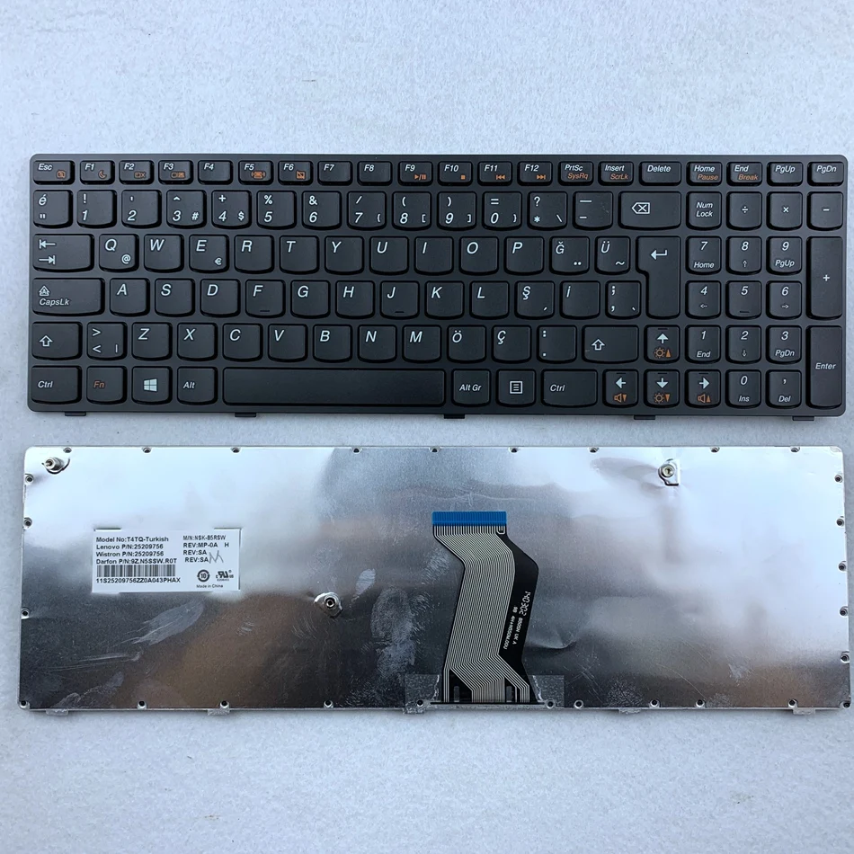 Turkish Laptop Keyboard For Lenovo IdeaPad B590 B590A B590G V570 B570 B570G B575 Z570 Z575 Z575A Series TR Layout