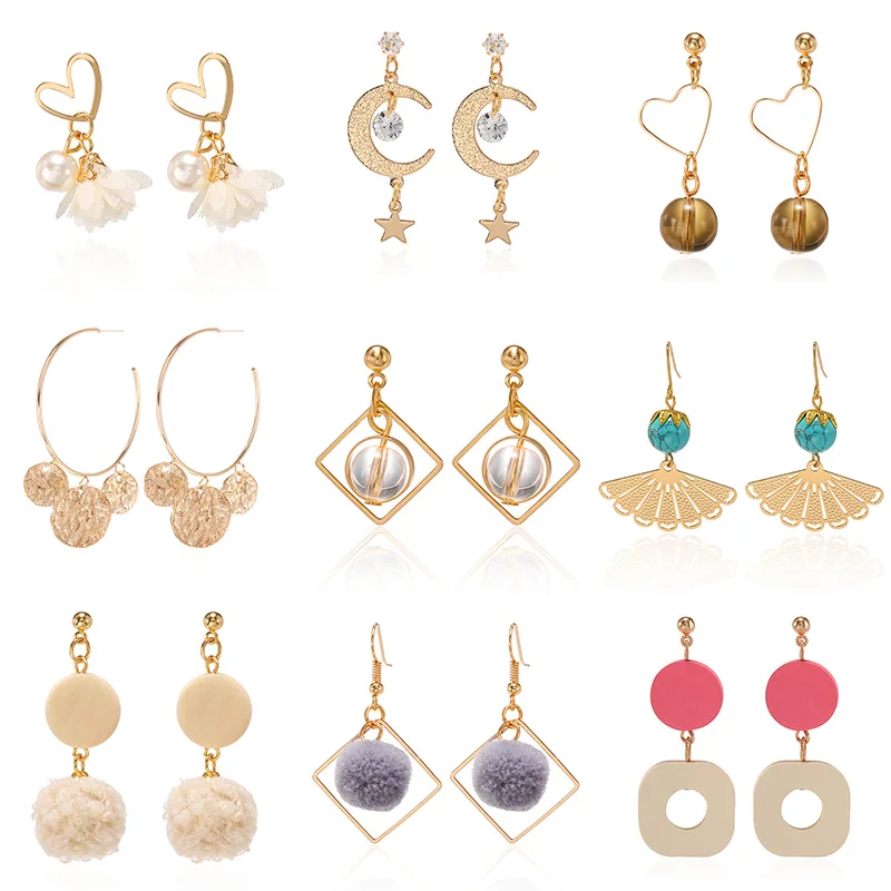 Женские серьги в форме сердца золотого цвета ювелирные изделия 2020 хит продаж