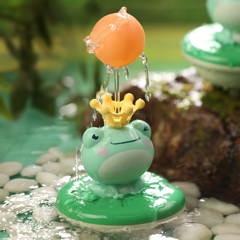 

Baby Bath Toys Electric Spray Water Floating Rotation Green Forg Sprinkler Toy Shower Game For Children Kid Swimming Bathroom