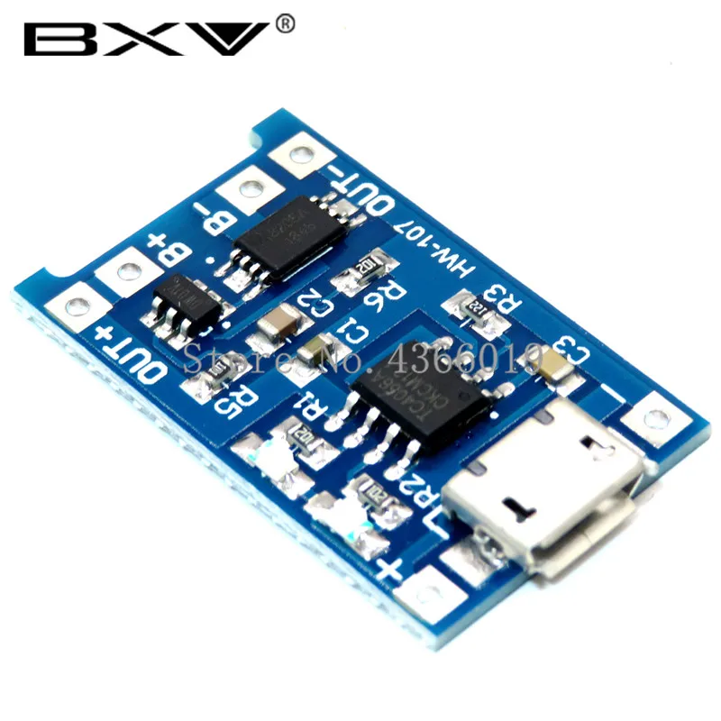 1 шт. 5В 1а Micro USB 18650 литиевая батарея зарядное устройство Модуль + защита двойной