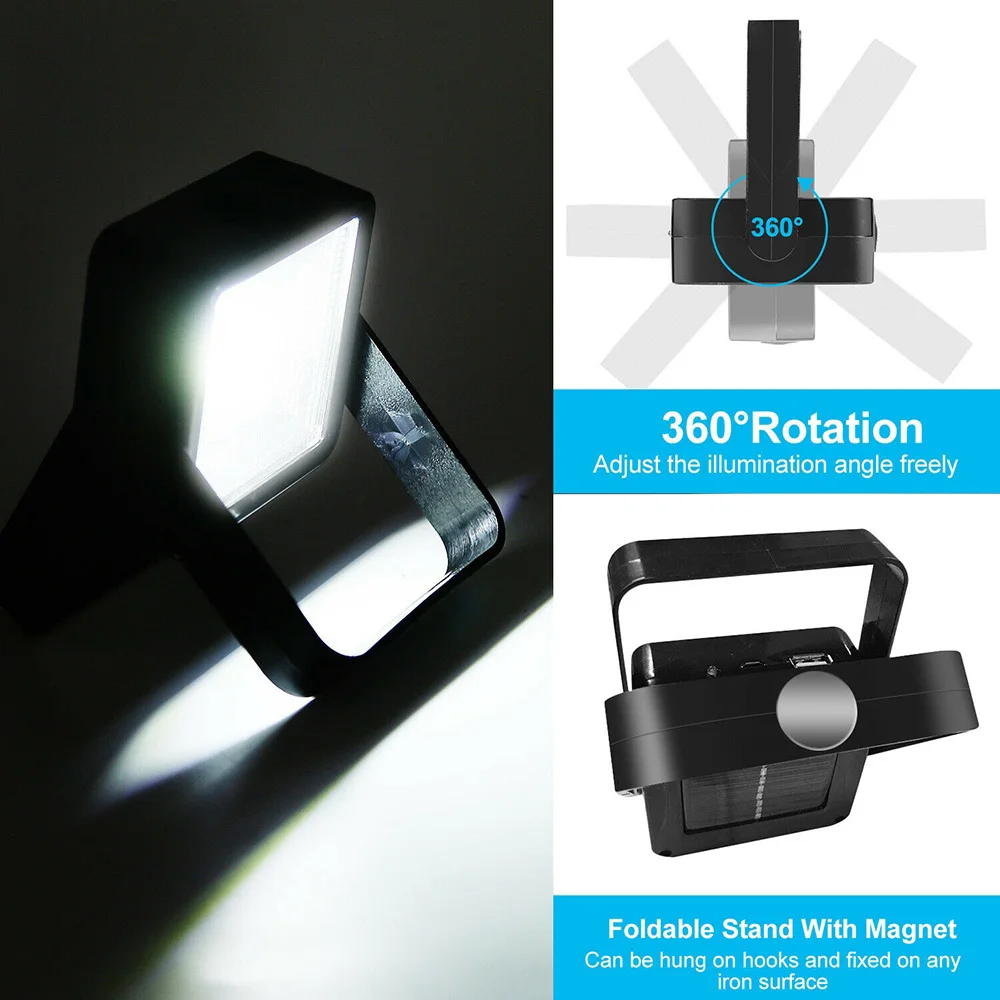 WAKYME 16 Светодиодный точечный светильник USB Перезаряжаемый на солнечных батареях