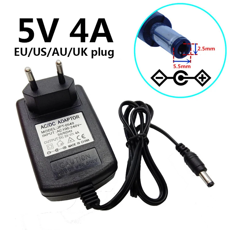 Универсальный адаптер-преобразователь переменного/постоянного тока 5 В 4 а вилка