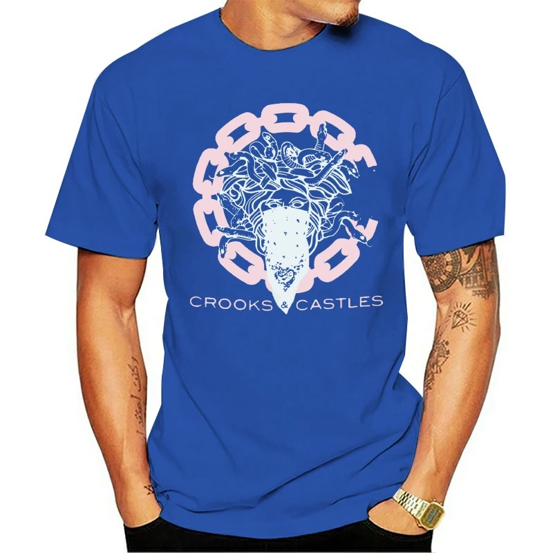 

T Shirt Men Fashion Crooks And Castles Man Tops Black Novelty Women