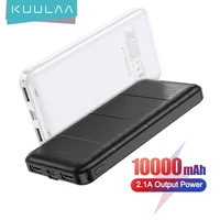 kuulaa 2pcs power bank 10000mah portable charging powerbank 10000 mah usb poverbank external battery charger for xiaomi iphone