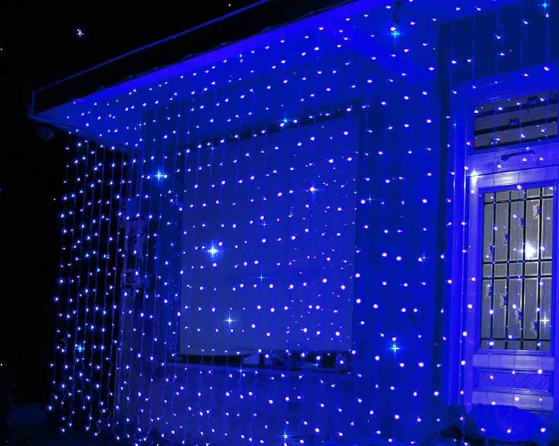 6 м (Ш) * 3 (H) 608led сосулька занавеска светящиеся гирлянды светильник Рождественский