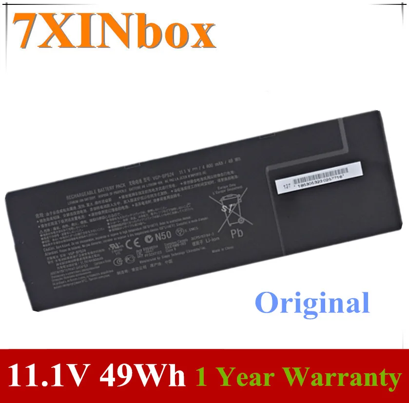 Аккумулятор 7XINbox, 11,1 В, 49 Втч, VGP-BPS24, VGP-BPSC24, для Sony VPC-SA, VPC-SB, VPCSD1S2C, VPC-SB18GG, VPC-SB190X, VPC-SE2S1C
