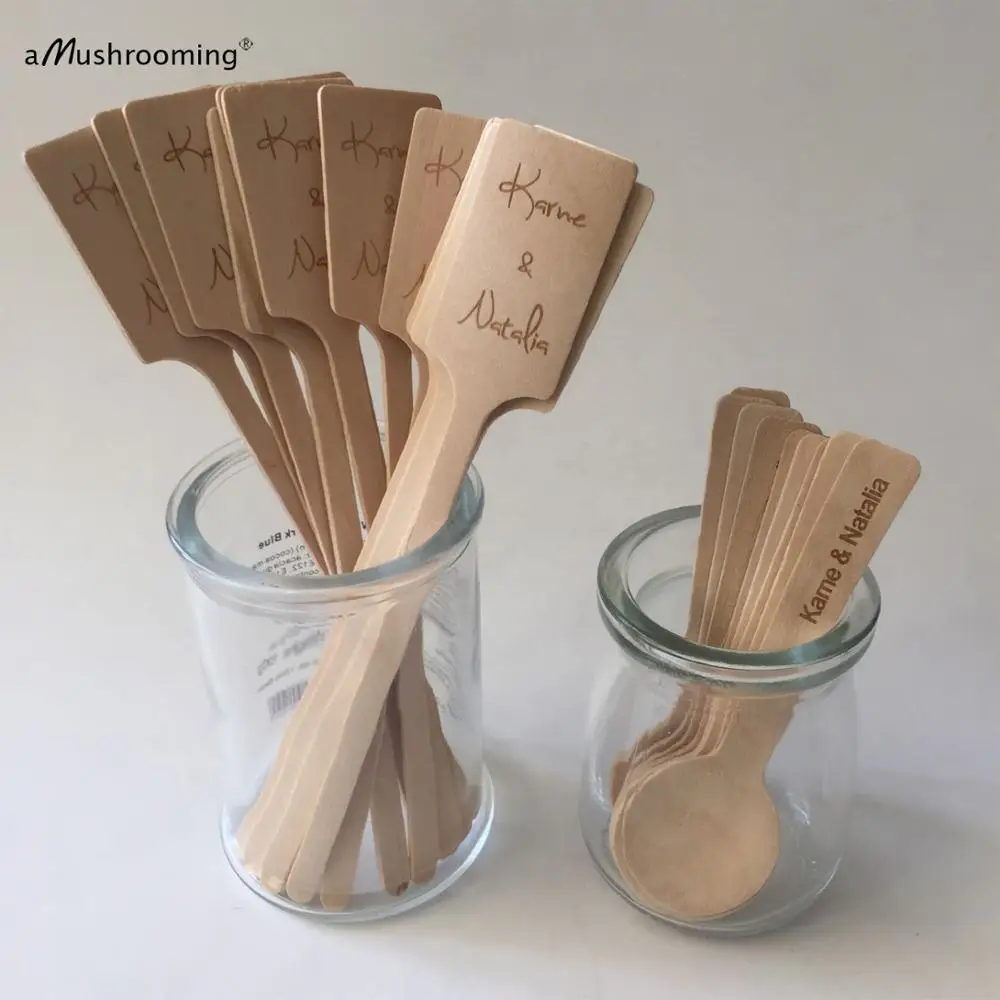 Винтажный свадебный стол для украшения стола десертные ложки торта деревянные