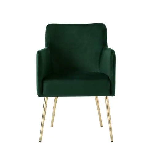 

Modern design high back chairs velvet Chair Simple Wrought Iron Chair Solid wood Stool Modern Dining Chair Nordic Accessories