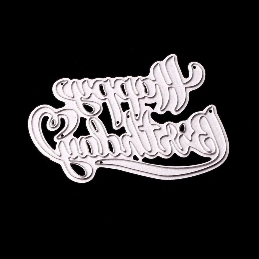 1 упаковка надписей на день рождения металлические Вырубные штампы вырубные