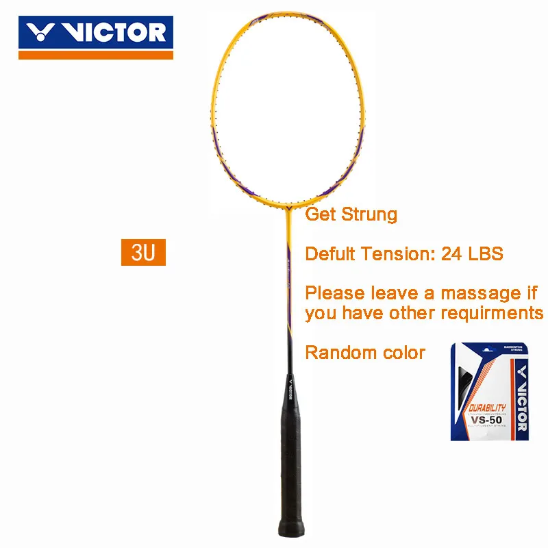 3U get strung VS50 Ракетка для бадминтона victor raquete Новинка углеродистая струйная скоростная серия высокого натяжения ARS-10 - Цвет: 3U get strung VS50