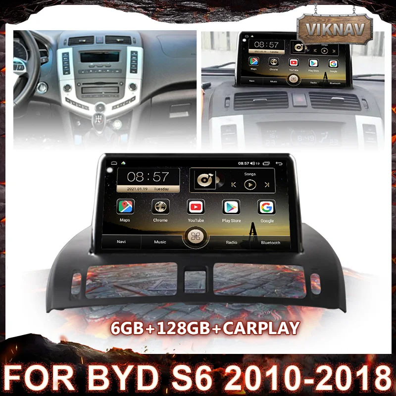 

2 DIN For BYD S6 2010-2018 Navigation Car Radio Multimedia Player Touch Screen Autoradio Bluetooth Stereo Receiver Head Unit