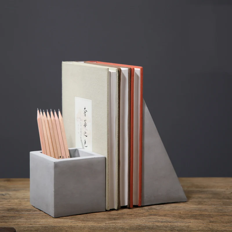 Бетон цемент ручка держатель книжная полка силиконовая die настольная подставка