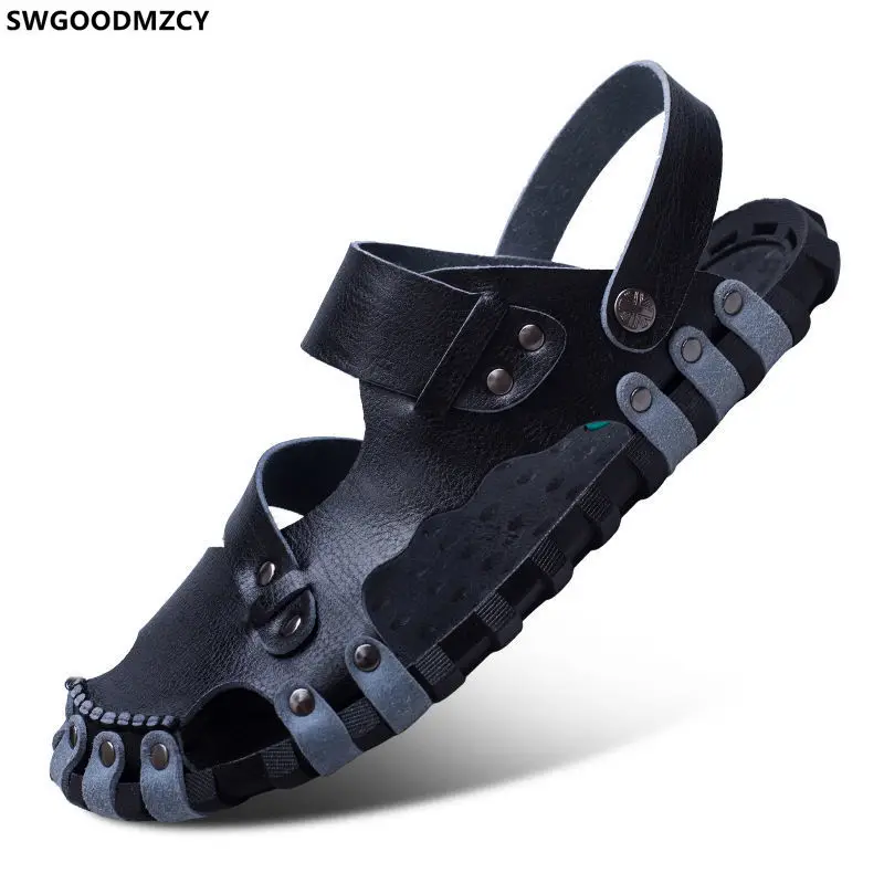 

Slides Beach Sandals Mens Sandals Summer 2022 Mens Sandals Genuine Leather Leather Casual Shoes Designer Shoes Zapatos De Hombre