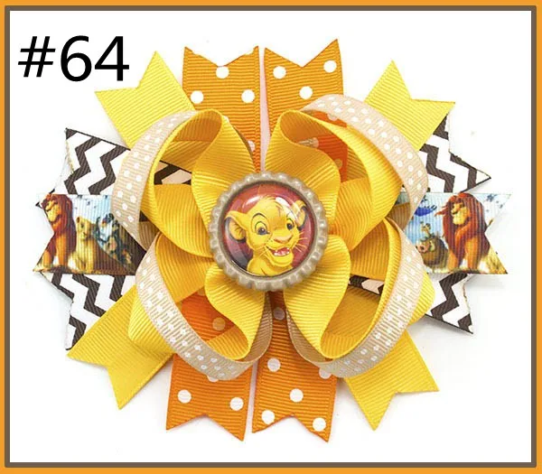 free shipping B group 50pcs 5.5'' inspired hair bows popular cartoon bow with lined clips boutique girl bows-B | Детская одежда