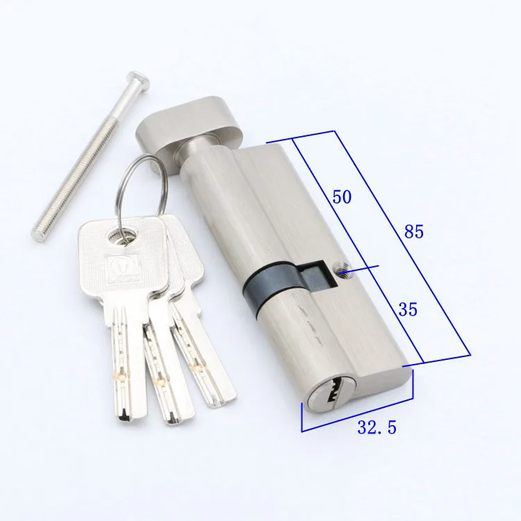 DIY корпус замка из чистой меди фурнитура для безопасности цилиндрический замок