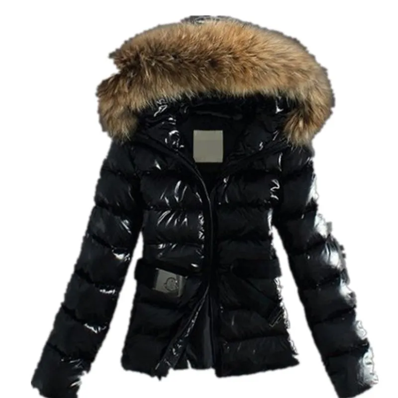 Женская зимняя куртка с капюшоном из искусственного меха, куртка из искусственной кожи на молнии, женская черная теплая куртка, новинка 2021 от AliExpress WW