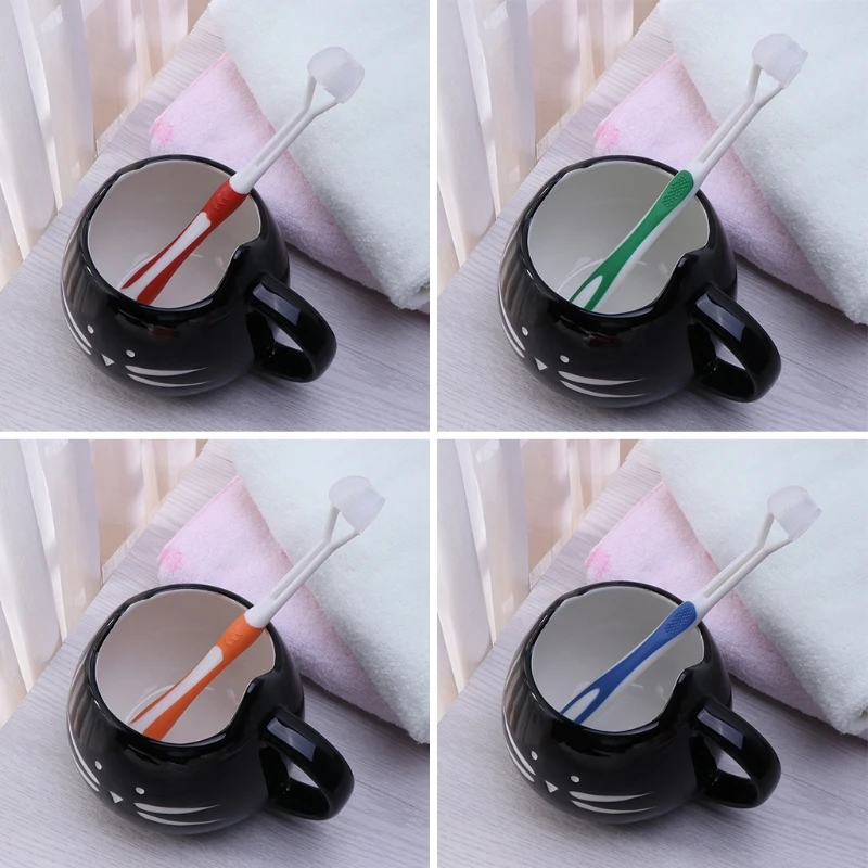 

4x 3-сторонняя зубная щетка, ультратонкая мягкая щетина для здоровых зубов