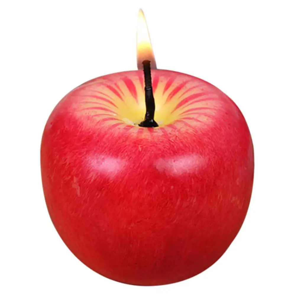 

Red Shape Candles Modeling Techniques Scented Candles Decorations Birthday Christmas Party Art Fruit Candles Decor