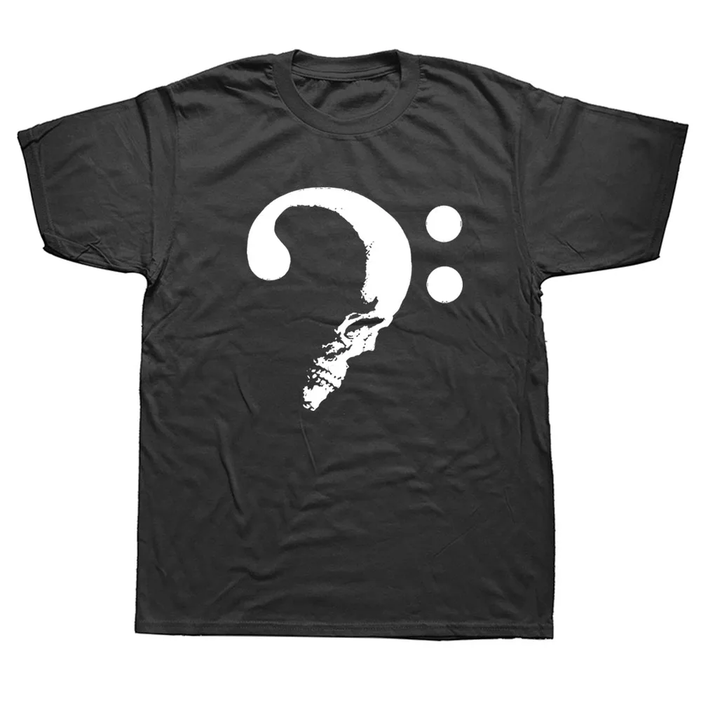 

Funny Skull Bassist Bass Guitar Player T Shirts Cotton Streetwear Short Sleeve O-Neck Harajuku Oversized T-shirt Mens Clothing