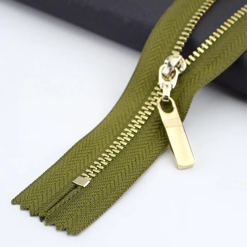 army gold 3 шт. Meetee 3#20 см металлическая молния Медь зуб Closeend застежка-молния одежда джинсы карман на молнии сумки кошелек Ремонтный комплект аксессуары - Цвет: army gold