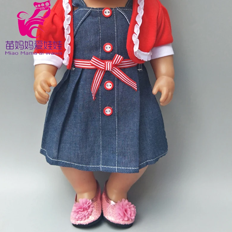 Для Reborn Baby Doll зимнее платье + базовые леггинсы шарф для дял 18 дюймовой куклы