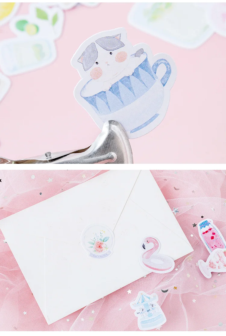 46 шт./пакет Девушка любимый мороженое Kawaii Липкие заметки бумажная наклейка записная книжка коврик офисные школьные принадлежности канцелярские принадлежности