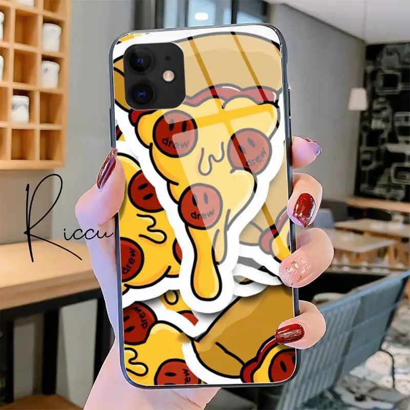

Drew House Justin Bieber Phone Case Tempered Glass For iPhone 11 Pro XR XS MAX 8 X 7 6S 6 Plus SE 2020 12 Pro Max Mini case