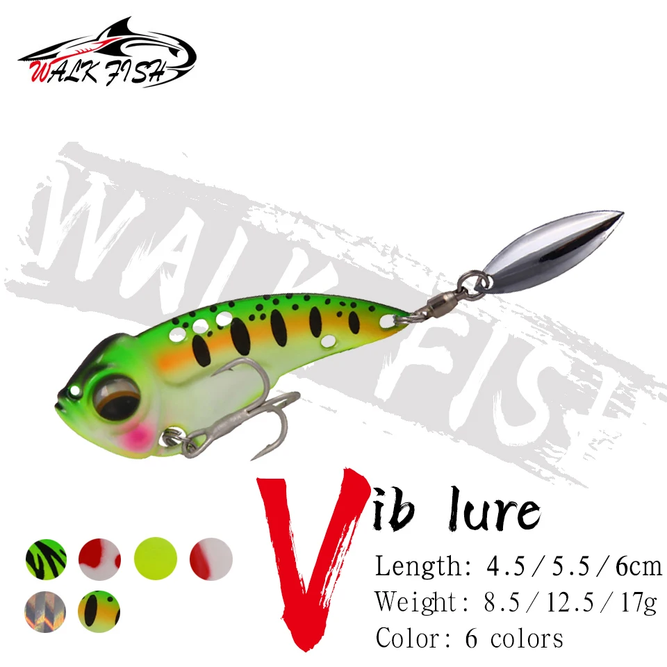 WALK FISH 1 шт. металлическая рыболовная приманка-ВИБ 4 5/5 5/6 см Тонущая искусственная