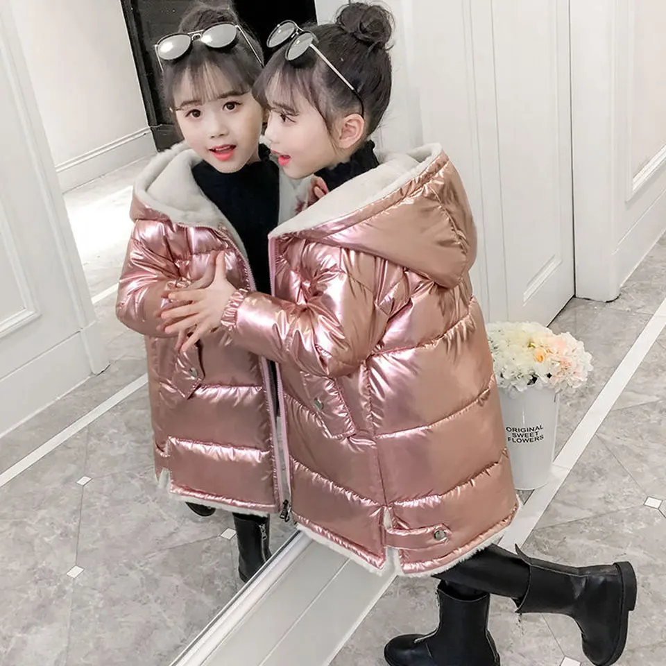 2019 на осень зиму теплая пуховая куртка с длинными рукавами для маленьких