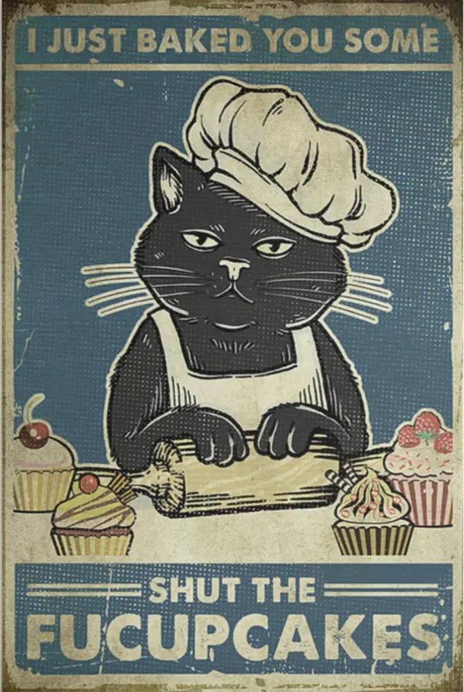 

Cat Don't Tell Me What to Do Funny Wall Decor Gift Vertical Metal Tin Sign Toilet Rules Warning Sign Bar Cafe Garage Wall Decor