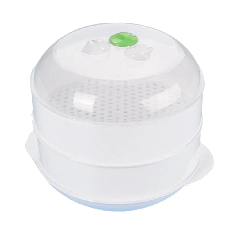 

Double-Layer Plastic Steamer Microwave Oven Round Steamer