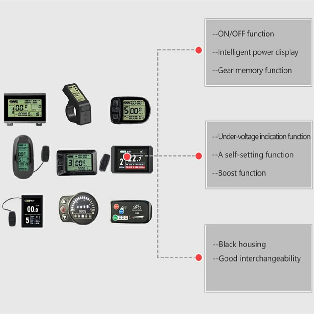 Дисплей для электрического велосипеда LCD3/LCD3U/LCD4/LCD5/LCD6/LCD6U/LCD7/LCD8H/LED880/LED900S 36 В/48 В/72 в