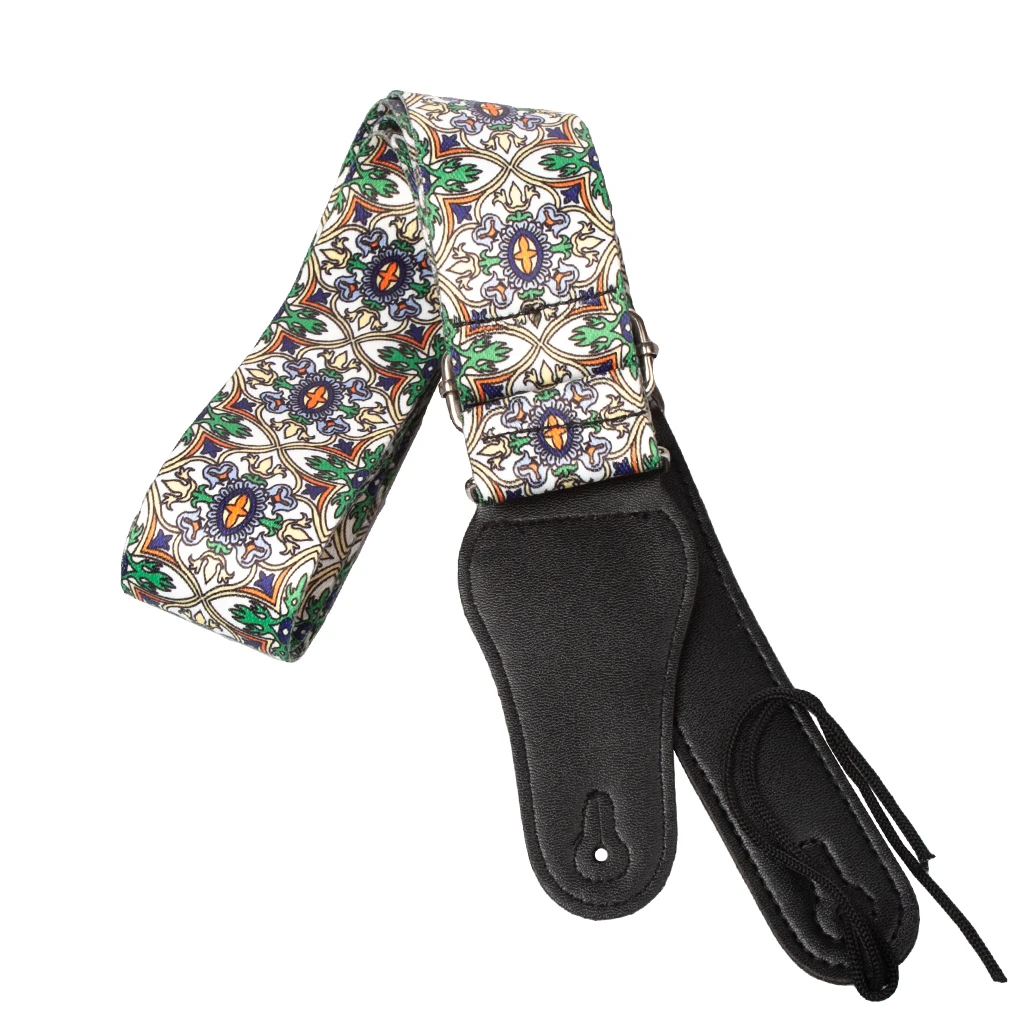 naomi nylon gitarre strap einstellbare gitarre strap gürtel blume muster für akustische elektrische bass verstellbare weiche gurtband g