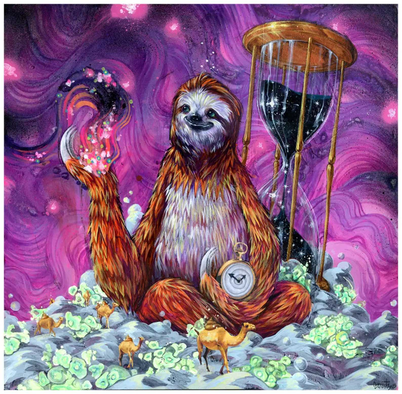 

JMINE Div 5D Abstract Sloth Bottle Full Diamond Painting cross stitch kits art High Quality Animal 3D paint by diamonds