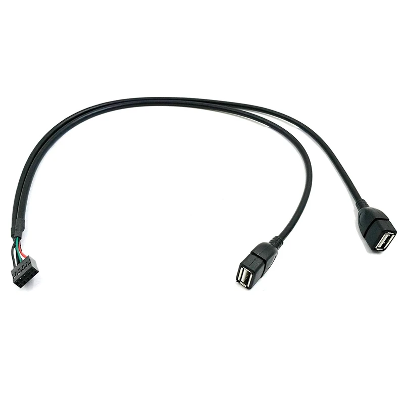 30 см 10 Pin Материнская плата женский заголовок в 2 порта двойной USB 0 Мужской адаптер