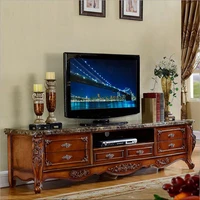 modern high living room wooden furniture marble lcd tv stand o1148