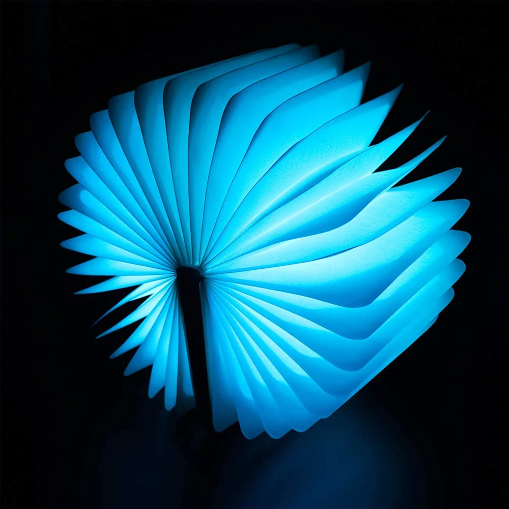 USB-зарядка 5 цветов 3D Креативный светодиодный ночник для книг магнитный складной