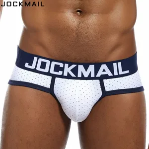 Мужские трусы в горошек JOCKMAIL, хлопковые трусы с карманом для пениса, нижнее белье для геев, Трусы-шорты