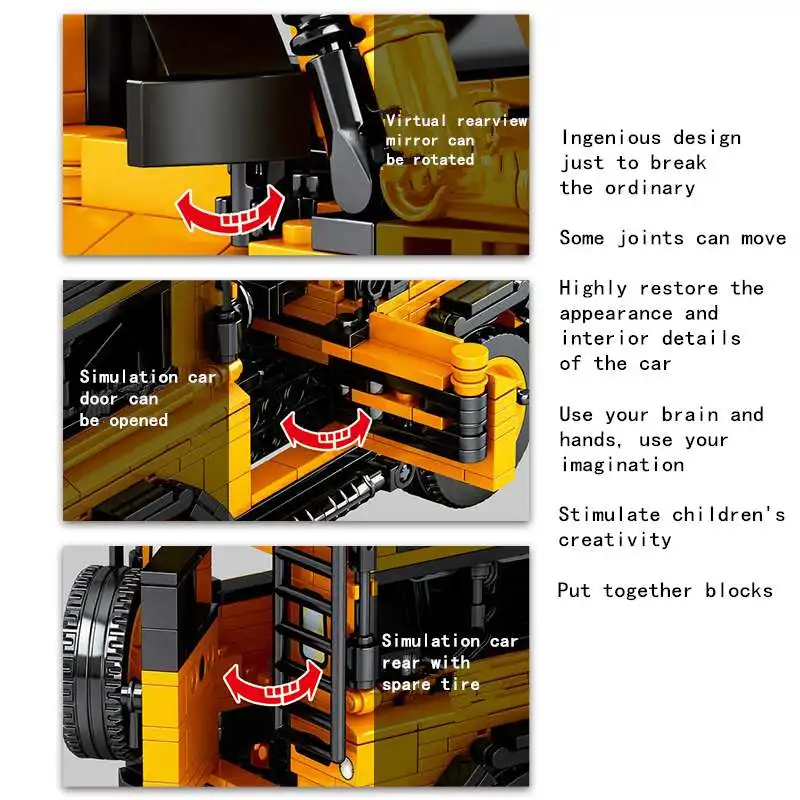 

1053 Pcs Off-Road Vehicle Building Blocks Pull Back Car Technic Bricks Creator Mechanical City Children Toys Model