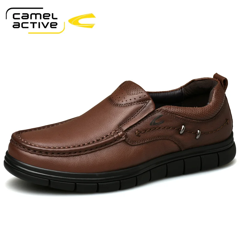 

Мужские повседневные туфли Camel Active, коричневые туфли из натуральной воловьей кожи, на плоской подошве, брендовая обувь для весны и лета, 2019