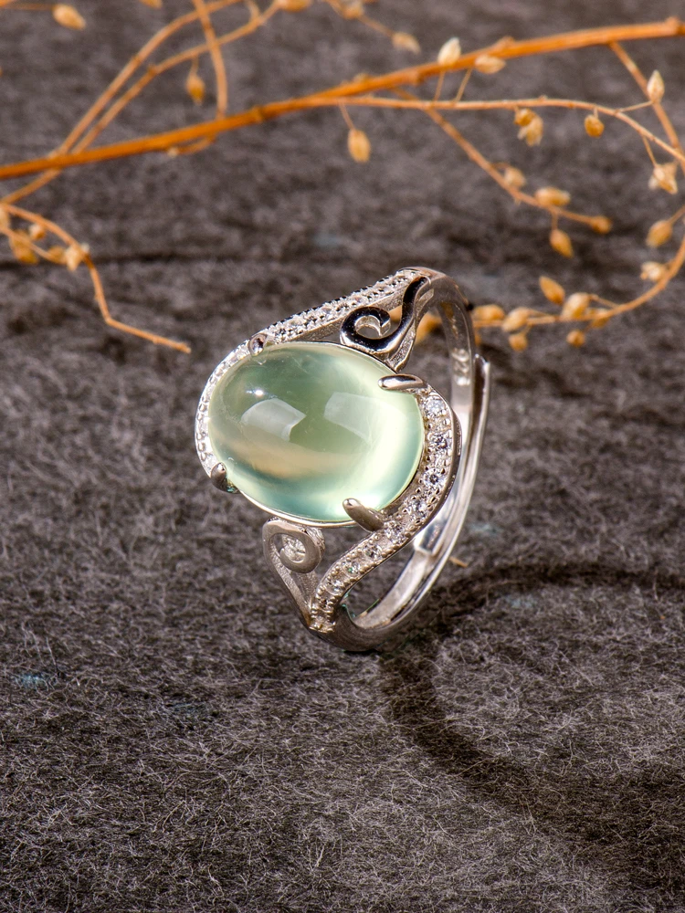 Натуральный прехнит роскошные ювелирные изделия 2020 кольца для женщин кольцо