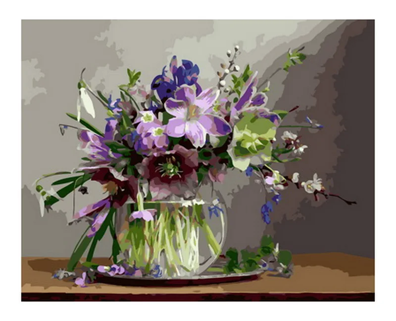 

Набор для рисования по номерам на холсте Орхидея, 4050 см