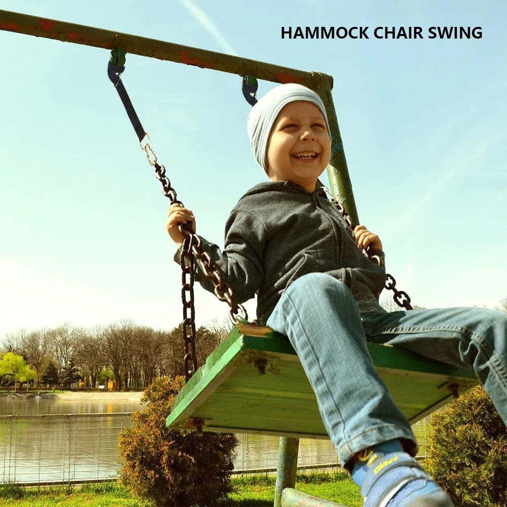 

Camping Swing Strap Tree swing hanging kits with Safer Carabiner Lock Snap Hooks Tree Swing Hammocks Strap Rope