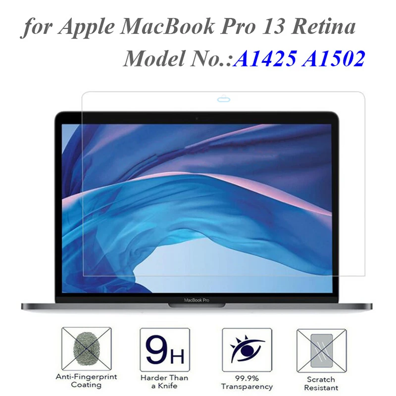 Прозрачное закаленное стекло для MacBook Pro 13 Retina модель A1502 A1425 3 дюйма защита экрана