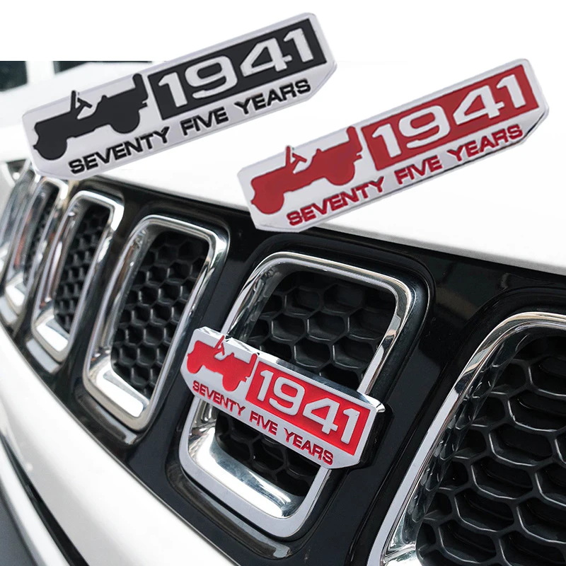 1 шт. 3D металлический 1941 Гриль значок эмблема наклейка автомобильная для Jeep Wrangler