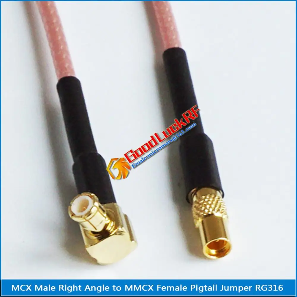 Штекер MCX Male под прямым углом 90 градусов 1 шт. штекер MMCX Female RF соединение - Pigtail Jumper