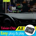 Datong A8 hud Дисплей obd2 ii euobd Overspeed Предупреждение Системы проектор лобовое стекло Напряжение сигнализации Универсальный Автомобильный hud