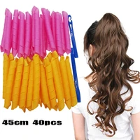 12pcs magic hair curler diy wave curl rollers portable hairstyle sticks 30cm durable curling hair styling tools